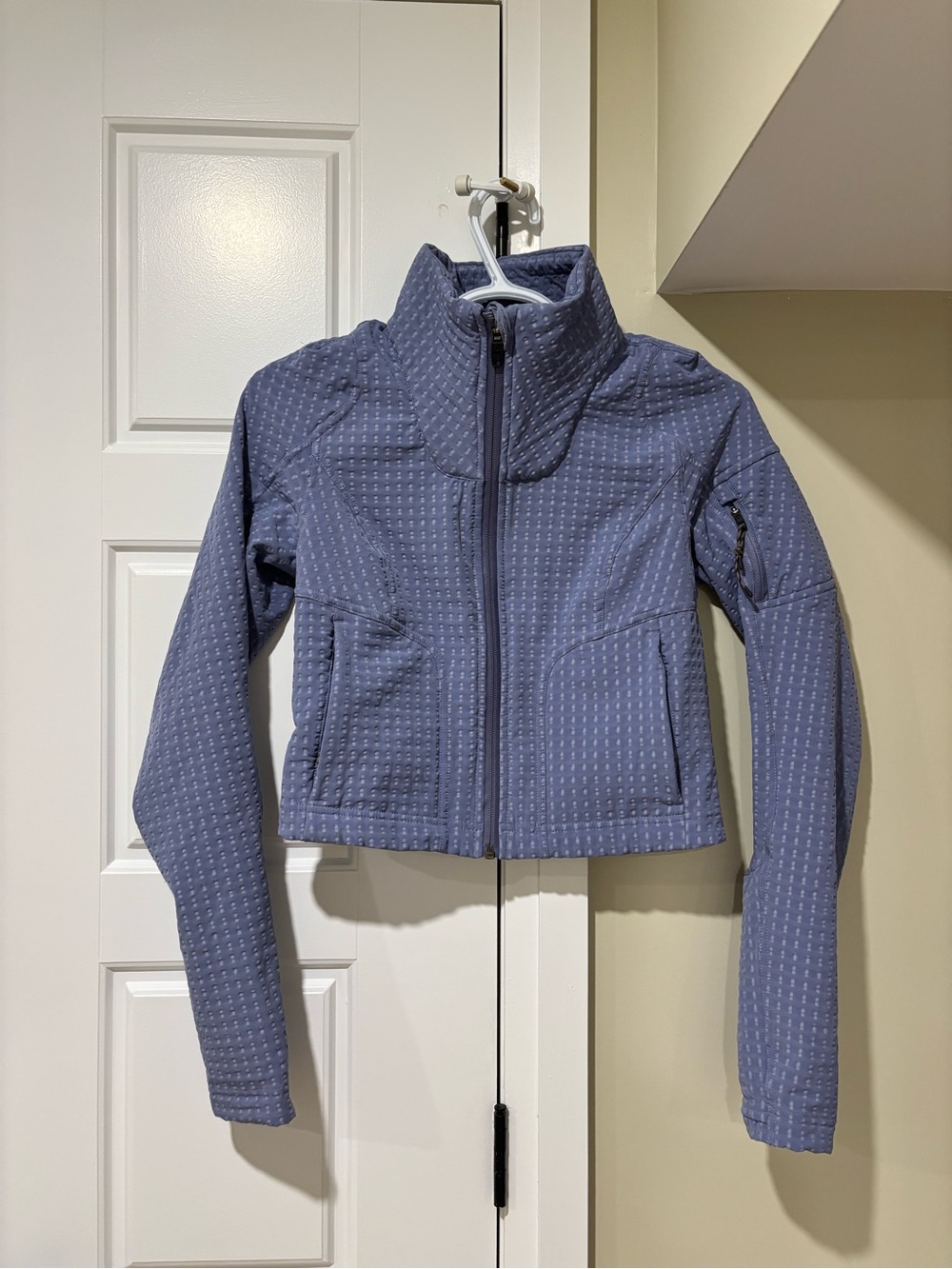 lululemon athletica Heathered Slate Blue Quilted Zip Jacket